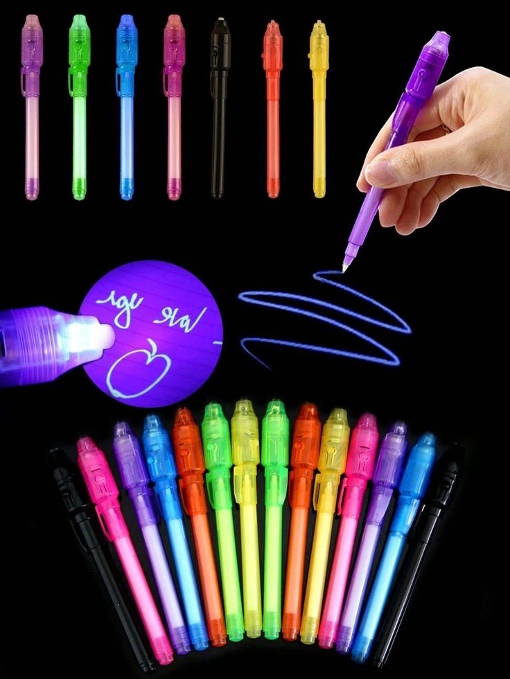 Pack 12 Boligrafo de tinta Magico Tinta Uv