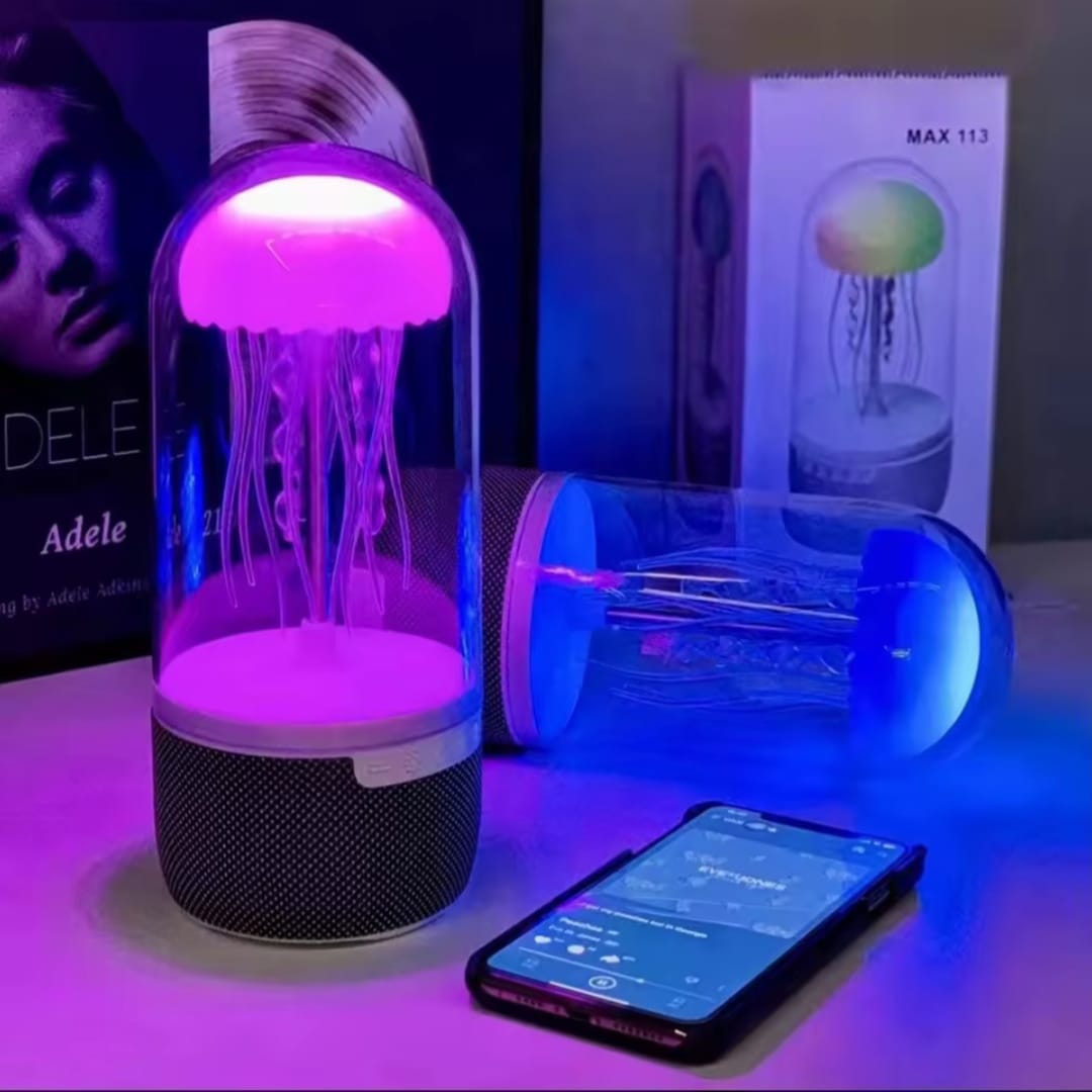 LAMPARA MEDUSA CON PARLANTE Y LUZ LED